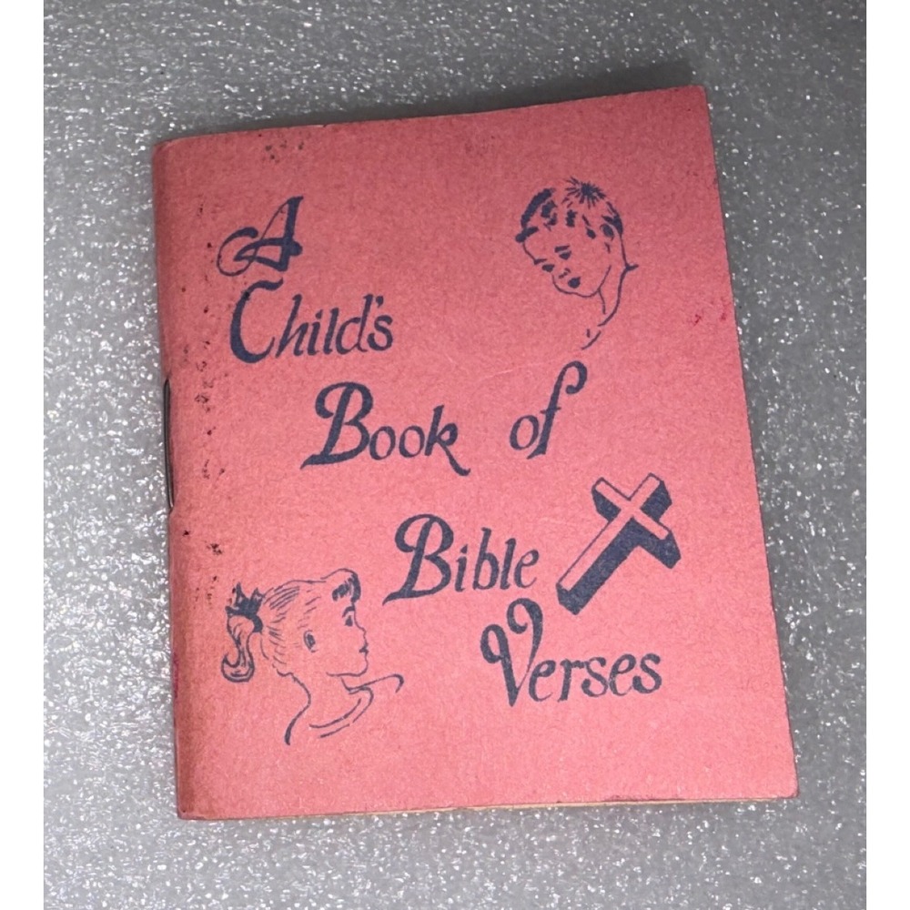 Vintage 1950s/1960s "A Child's Book of Bible Verses" Mini Softcover Booklet